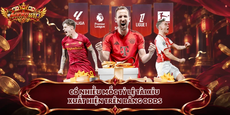 Có nhiều mốc tỷ lệ tài xỉu xuất hiện trên bảng odds