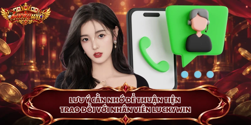 Lưu ý cần nhớ để thuận tiện trao đổi với nhân viên Luckywin